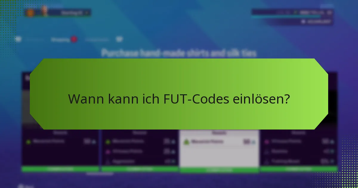 Wie kann ich FUT-Codes einlösen?